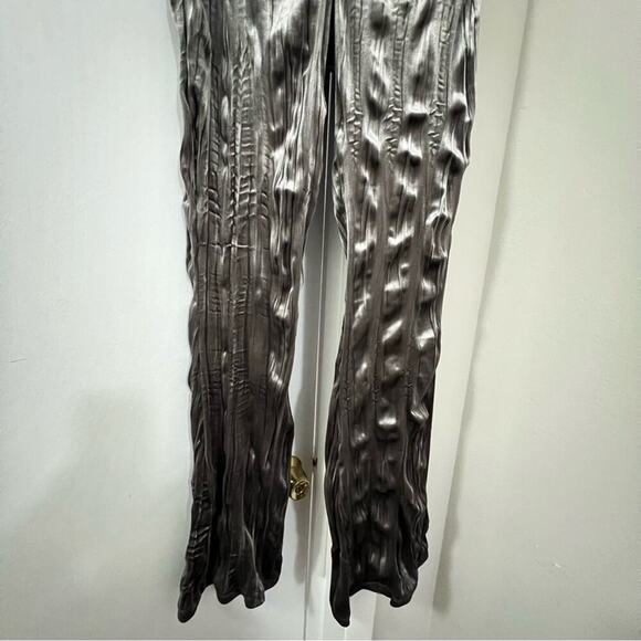 Zara Grey Velvet Flare Pants Size Medium - Picture 10 of 13